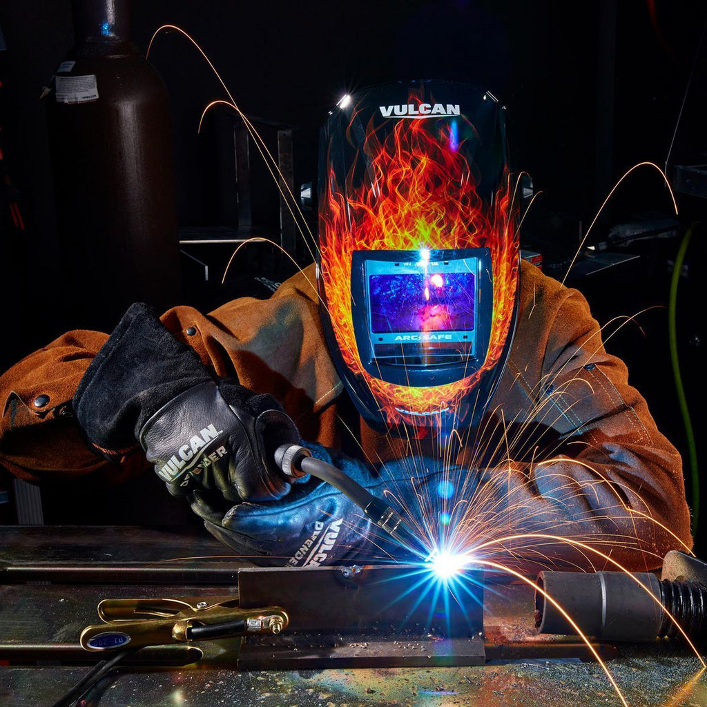 Auto-Darkening Welding Helmet with Flame Design J266