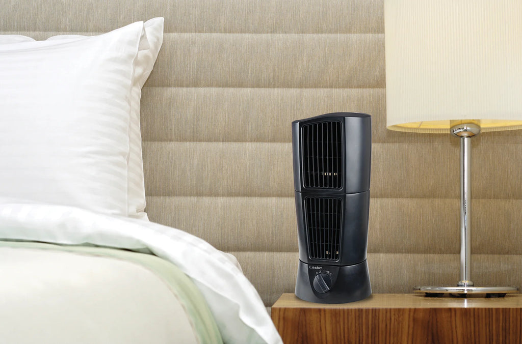 14" Oscillating 2-Speed Table Fan, Black X26587