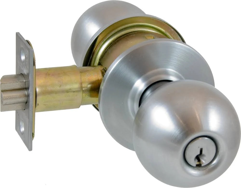 Bright Chrome Keyed Entry Handle O237669