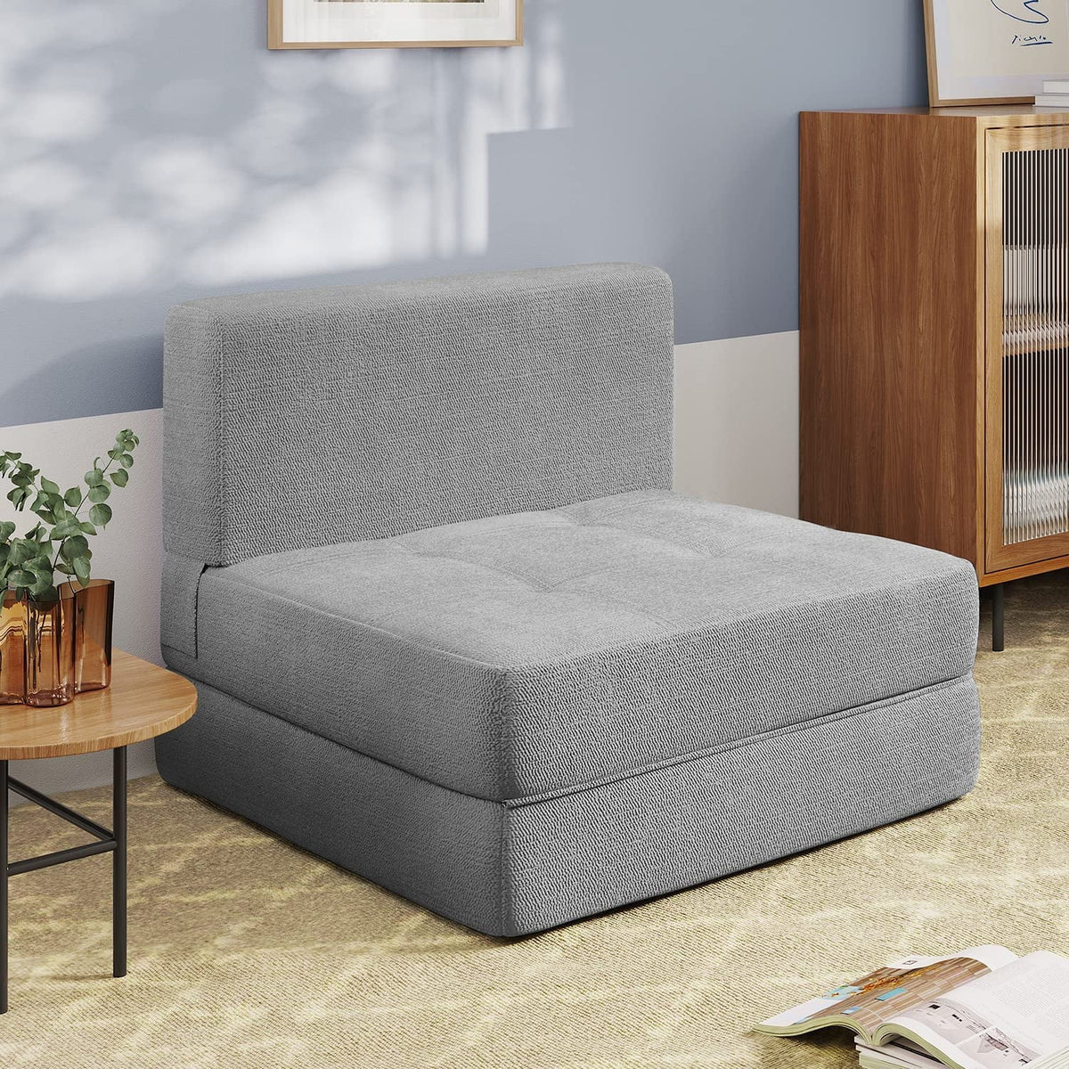 Light Gray Sleeper Sofa Bed E80367
