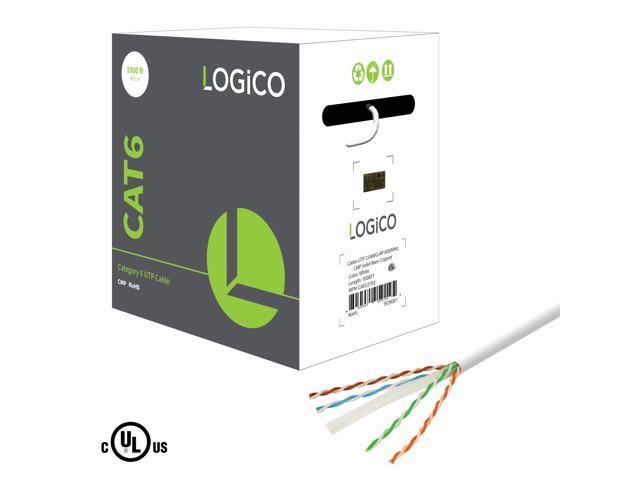 CAT 6 UTP Bulk Cable 1000 ft White Z439