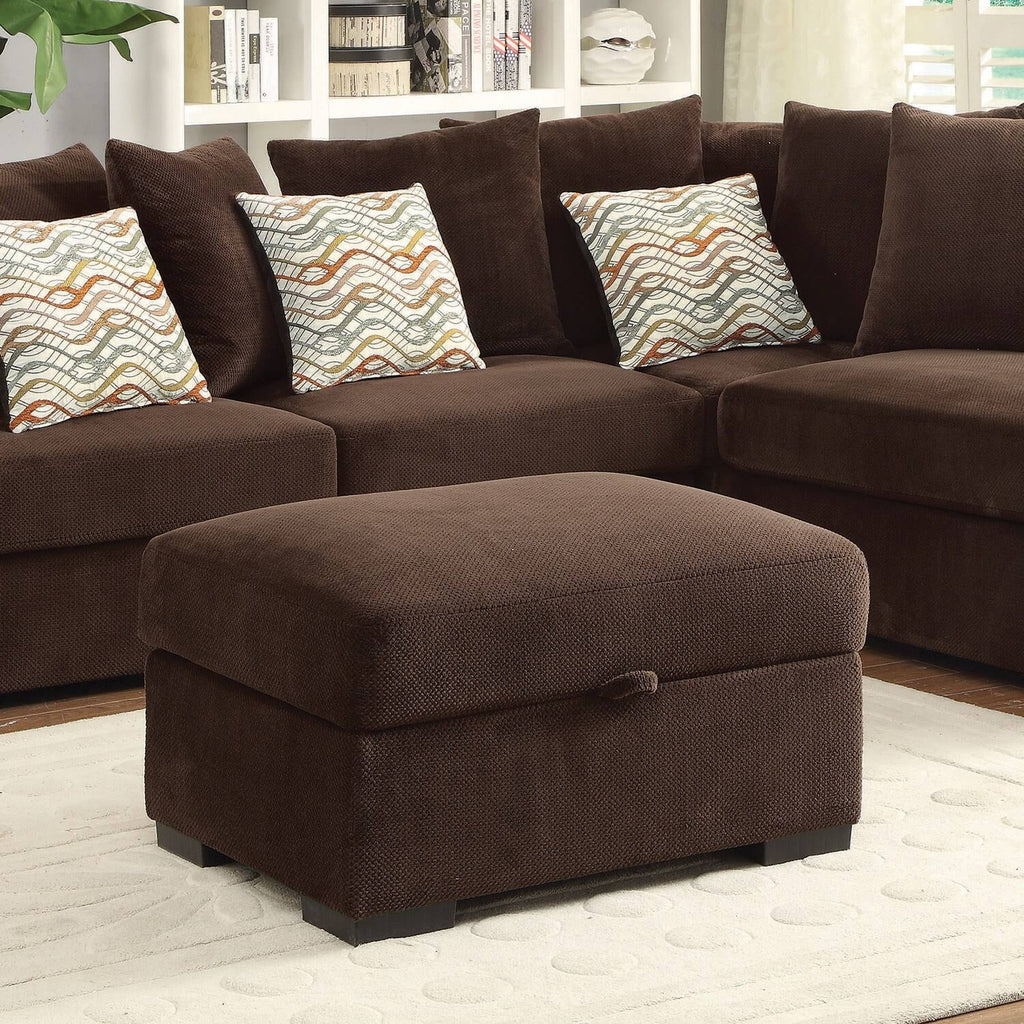 Taupe Storage Ottoman L492