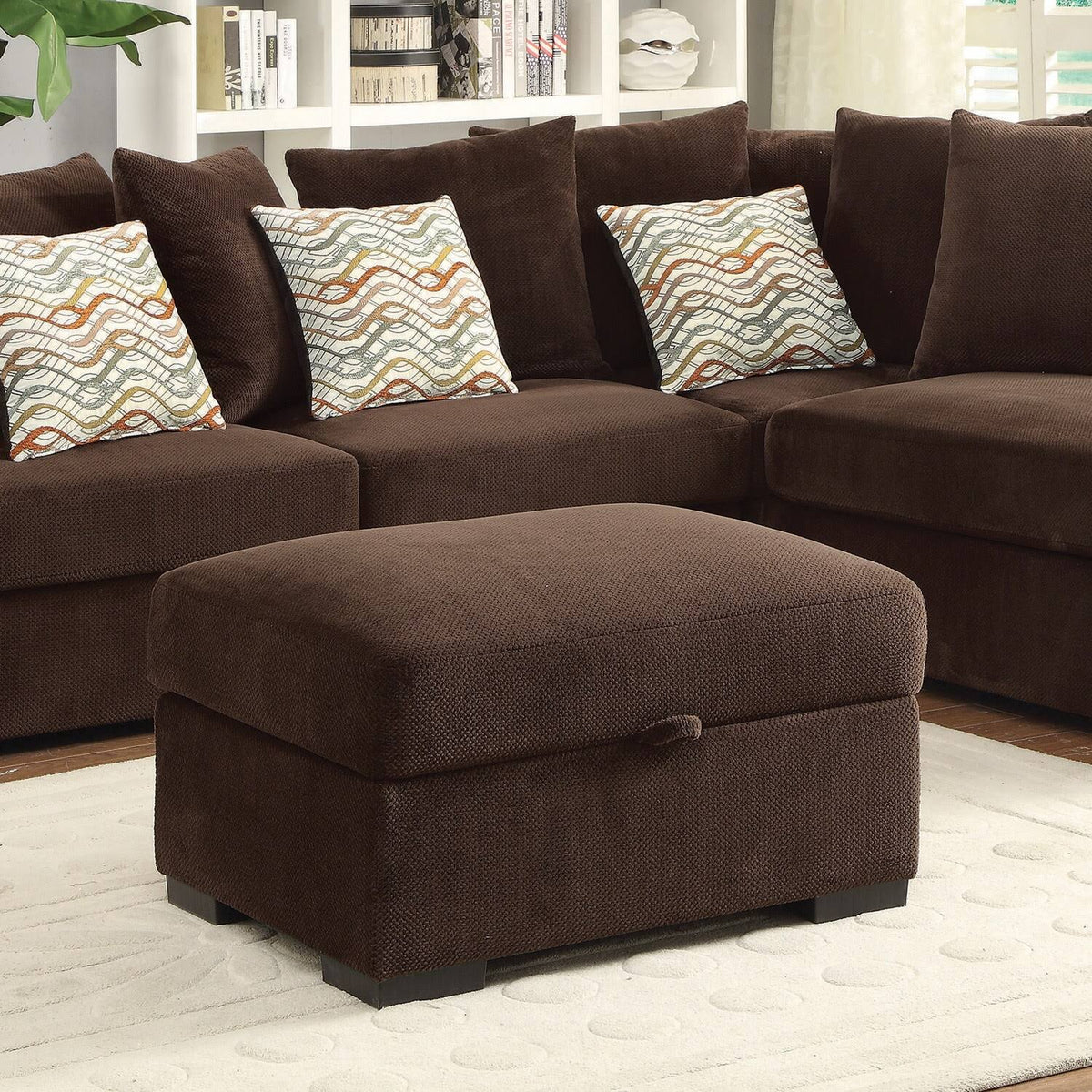 Taupe Storage Ottoman L492