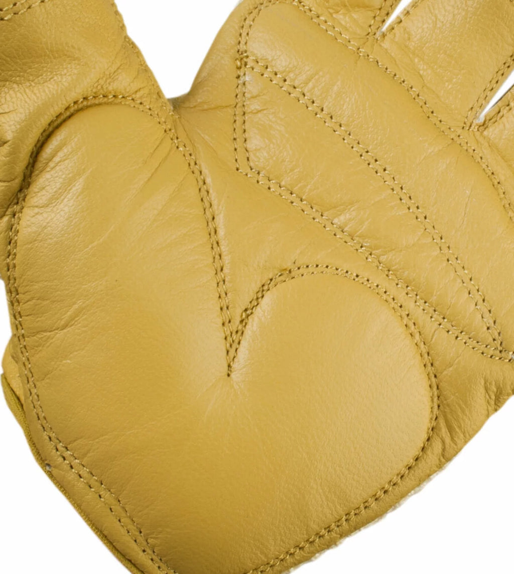 Leather and Cotton Crochet Fingerless Gloves Q379
