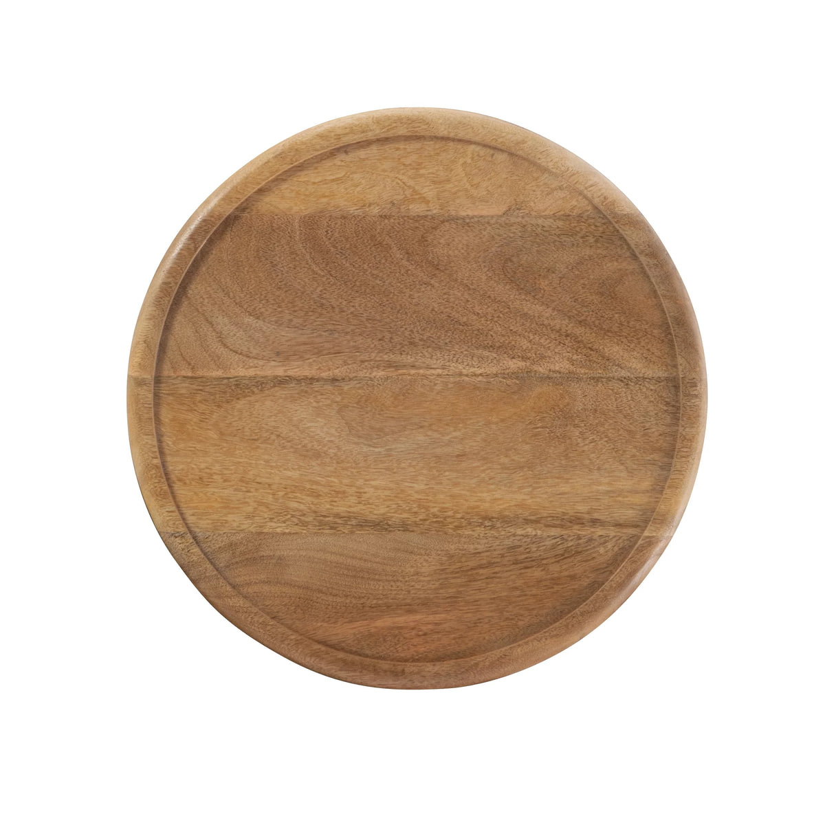 Carved Wood Round Indoor End Table I553