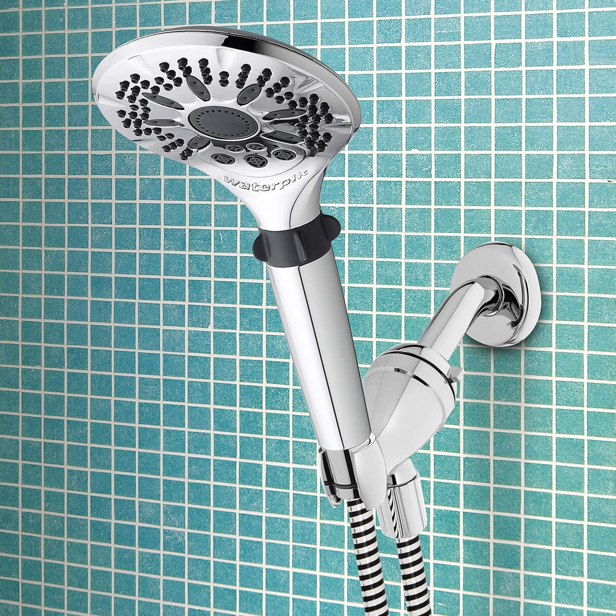Chrome Hand Held Shower Head with 5-Foot Shower Hose, 5 Spray Modes, Pack of 2 T7573