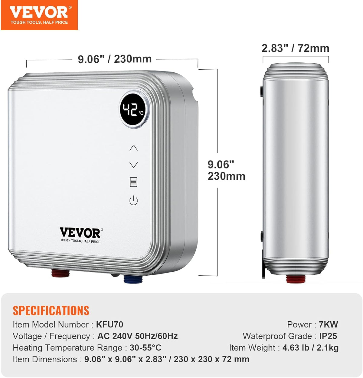 7kw Electric Tankless Water Heater I6738