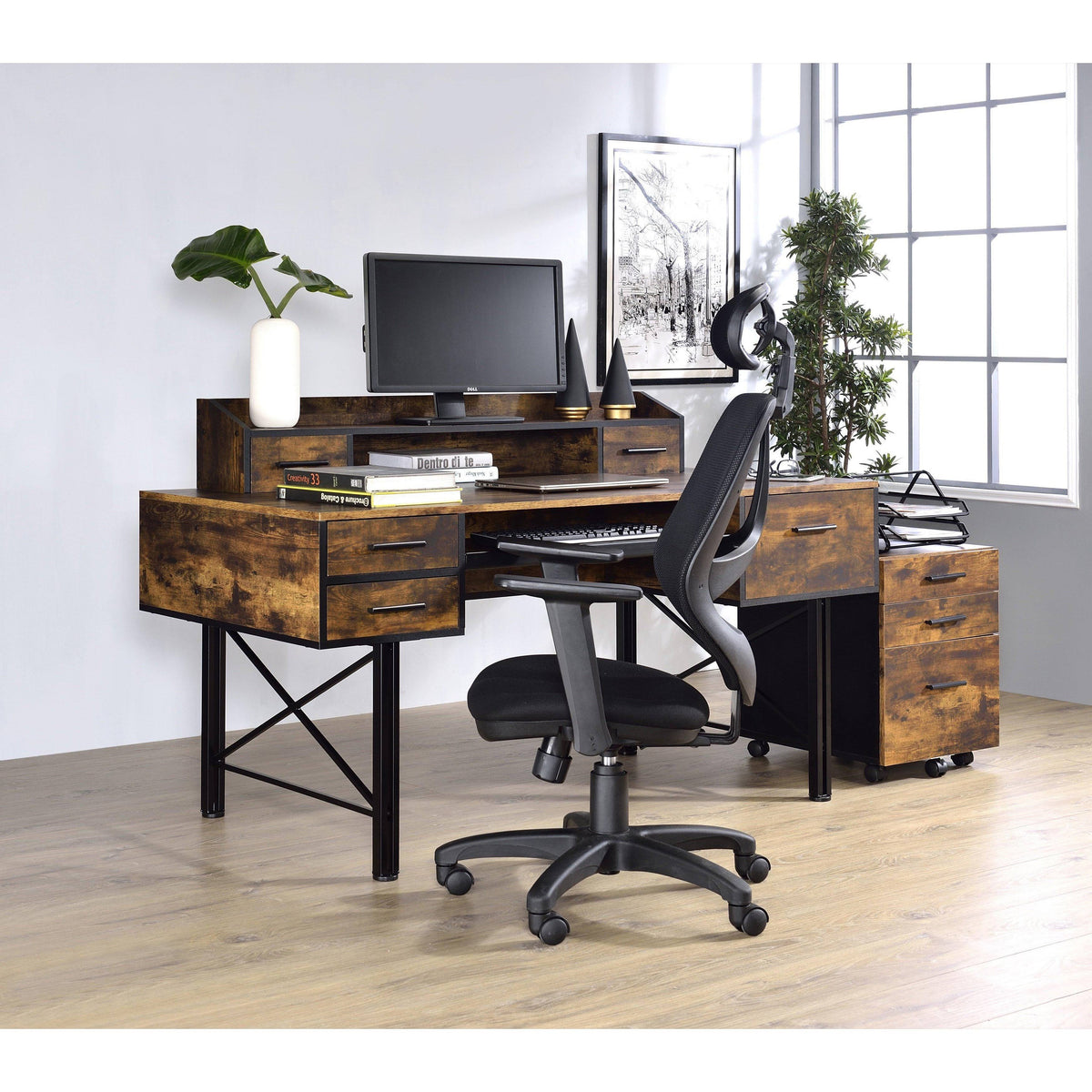 Weathered Oak Computer Desk E682569
