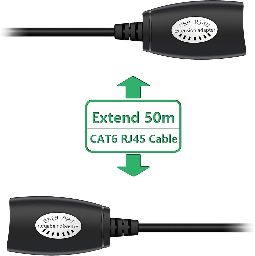 USB 2.0 Ethernet Adapter RJ45 Connector up to 165ft X3205