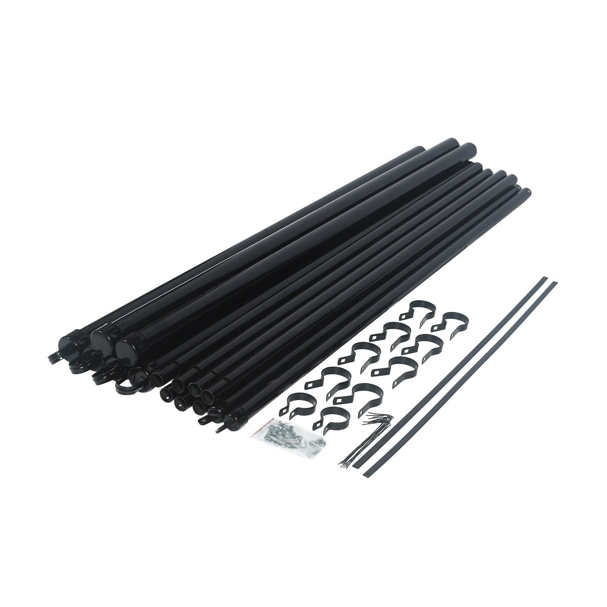 Black PVC Coated Chain Link Steel Fence 5X50 ft P97928