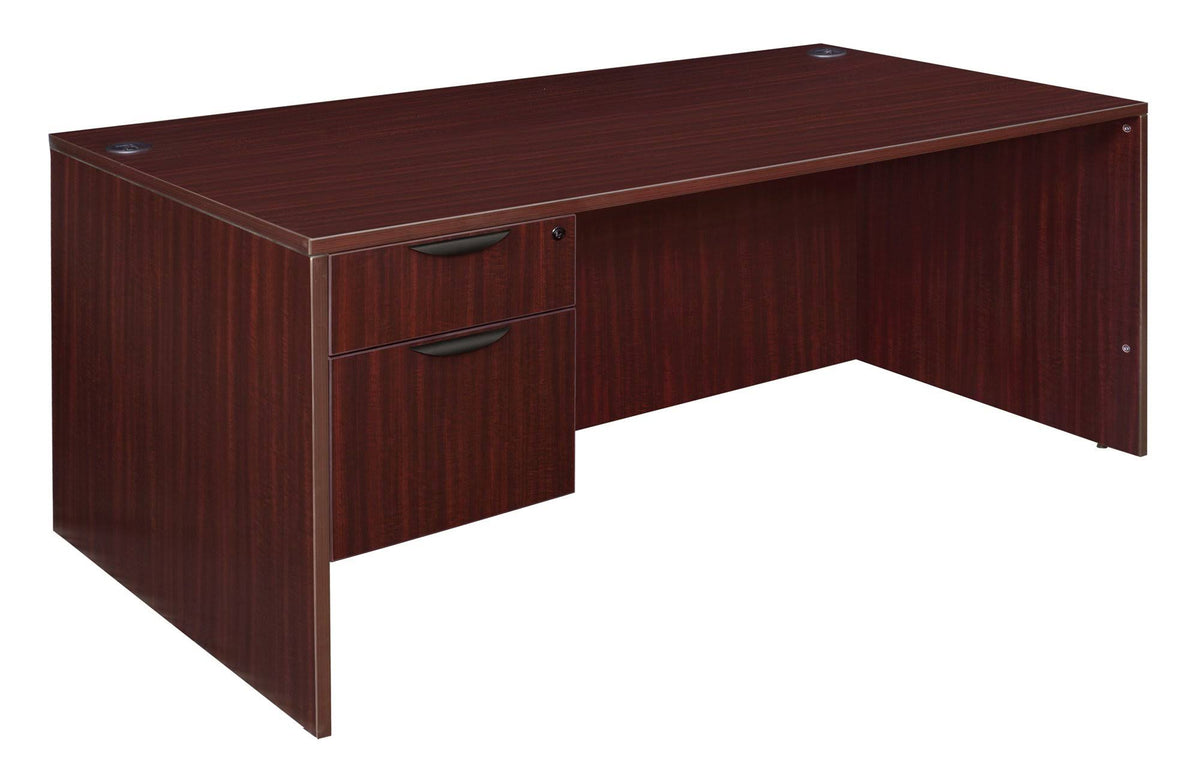 Mahogany Single Pedestal Desk J509