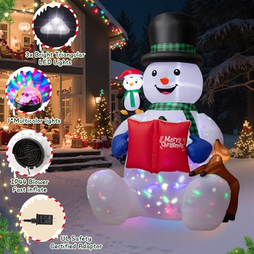 15FT Inflatable Snowman with LED Lights N88951