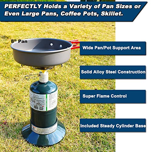 Propane Stove Portable Camping Gas Stove 10,000 BTU Single Adjustable Burner with Carrying Case H1102