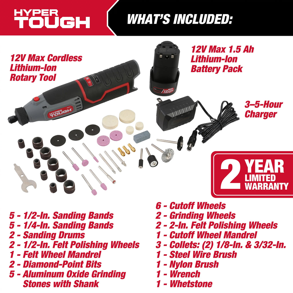 12V Max Lithium-Ion Cordless Rotary Tool with 1.5Ah Battery and Charger D515