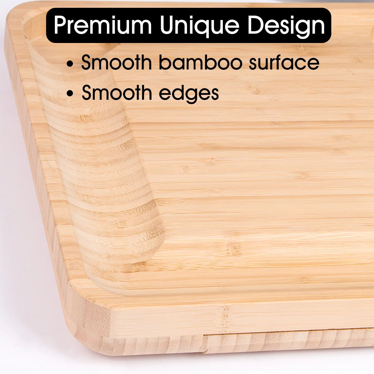 Bamboo Charcuterie Board Set with 4 Stainless Steel Cheese Knives G87450