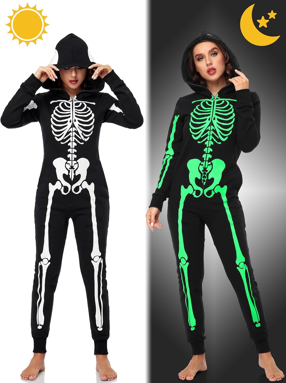 Glow in The Dark Skeleton Onesie Pajama E99939