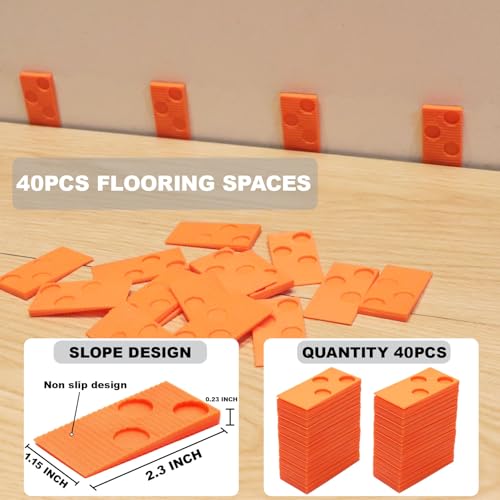 43PC Laminate Flooring Installation Kit with Floor Spacers, Pull Bar, Rubber Mallet, Tapping Block W74447
