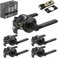 Oil Rubbed Bronze Privacy Door Handle with Removable Latch Plate K47410