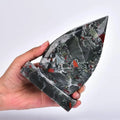 Drop Shaped African Blood Stone Crystal Quartz 1.1-1.5 Lbs X31248