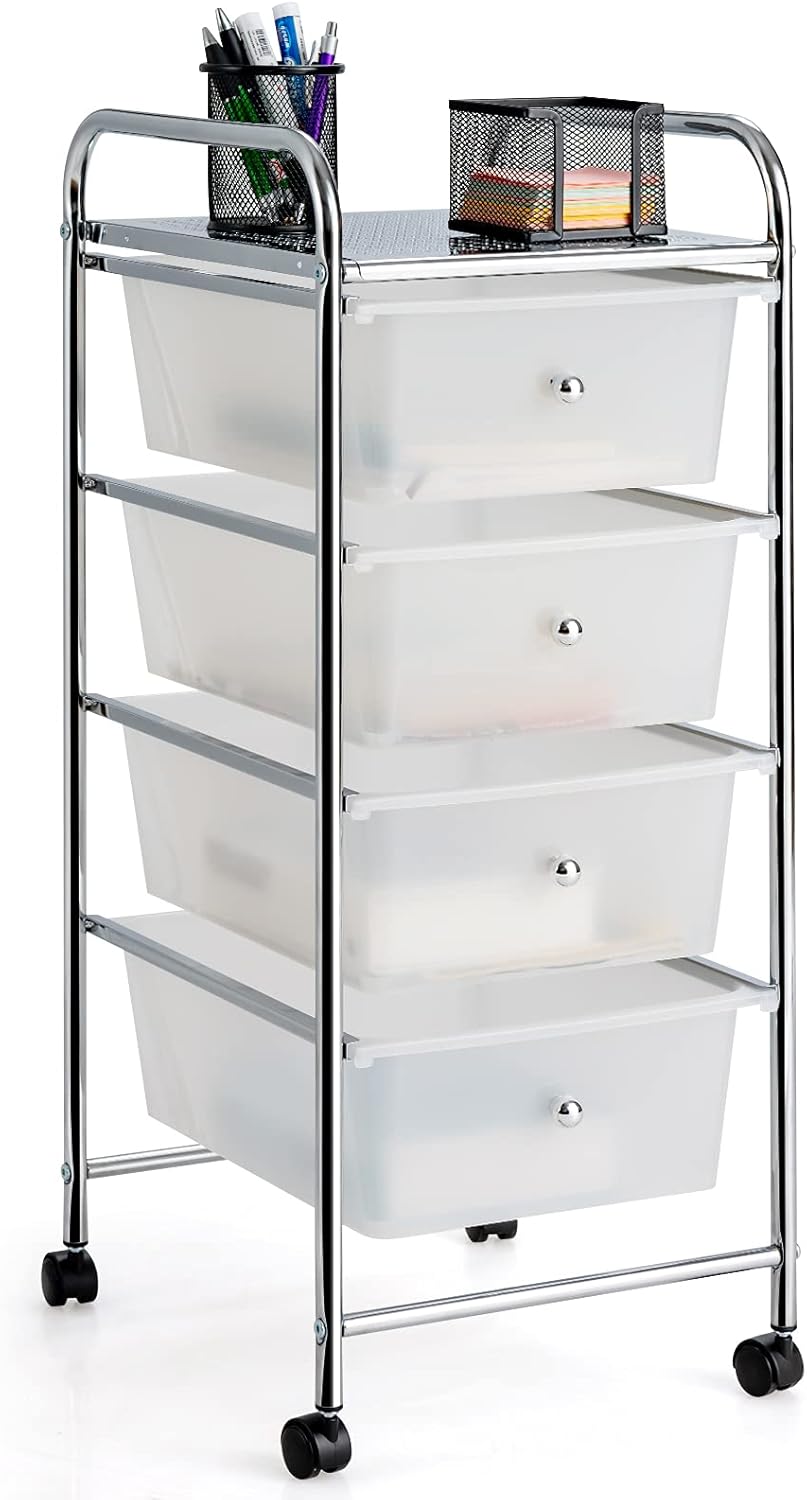 4 Drawer Rolling Storage Cart T84543