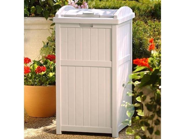 33 Gallon Beige and Brown 2 Pack Garbage Container L6581