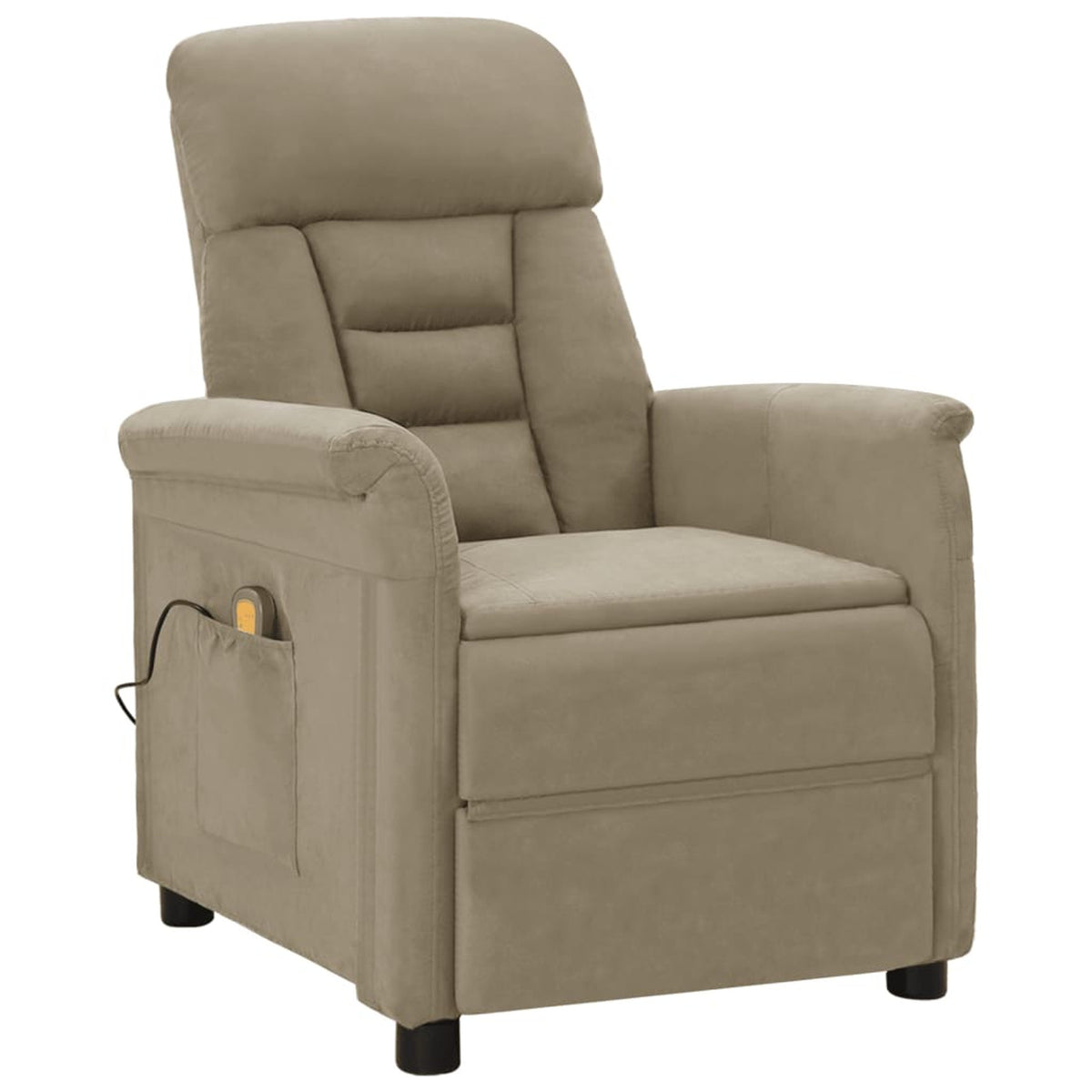 Electric Massage Recliner Faux Leather Sofa Chair with Adjustable Footrest and Side Pocket Z847