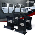 Aluminum Wall-Mounted Door Storage Rack Holder with Rubber Lining, 4 Pack B224695