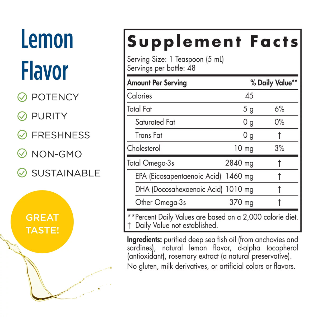 8 Fl Oz Omega-3 Fish Oil Liquid O880919