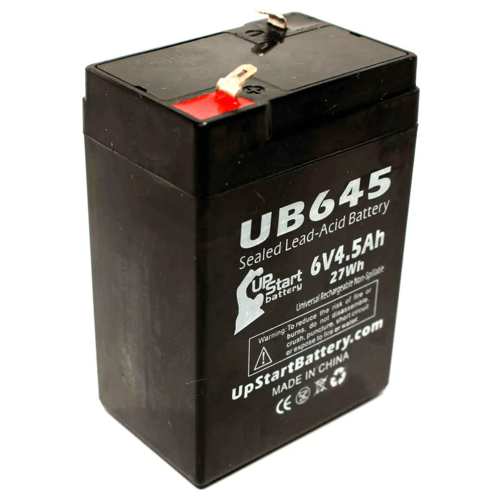 6V 4.5Ah Sealed Lead Acid Battery 4x Pack with Terminal Adapters W25329
