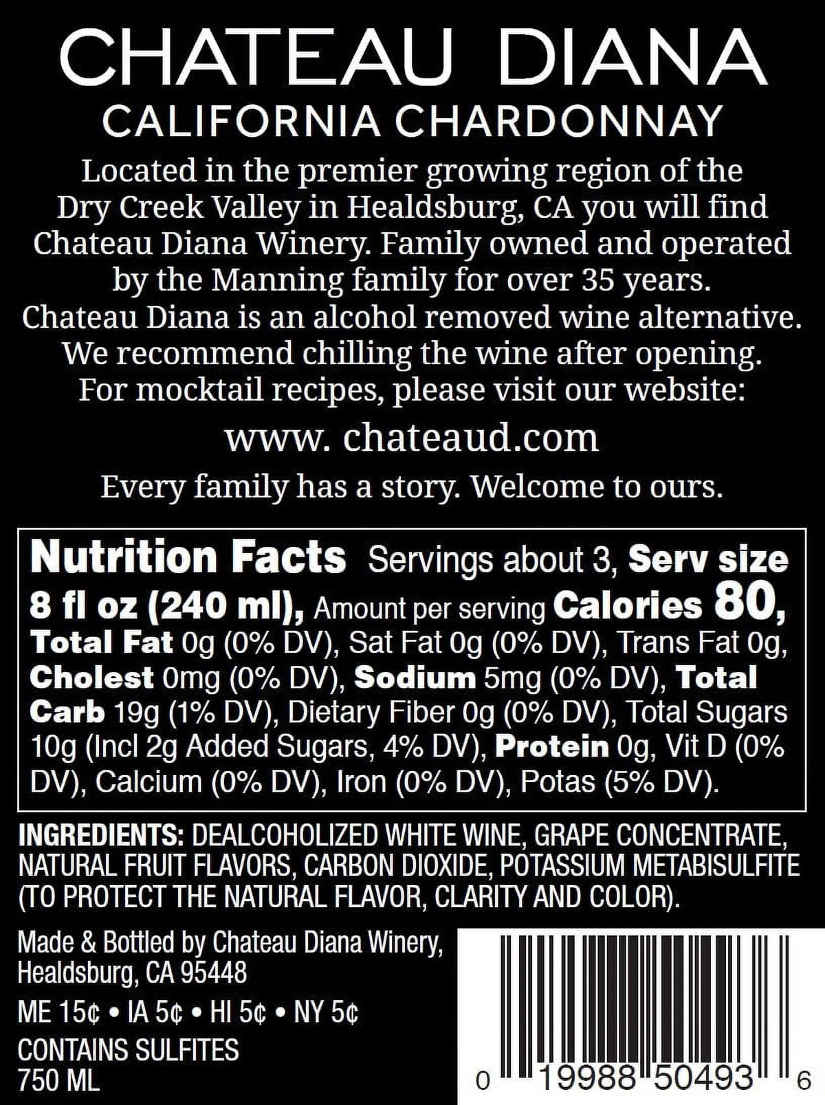 Zero Alcohol 12 Pack California Chardonnay O64152