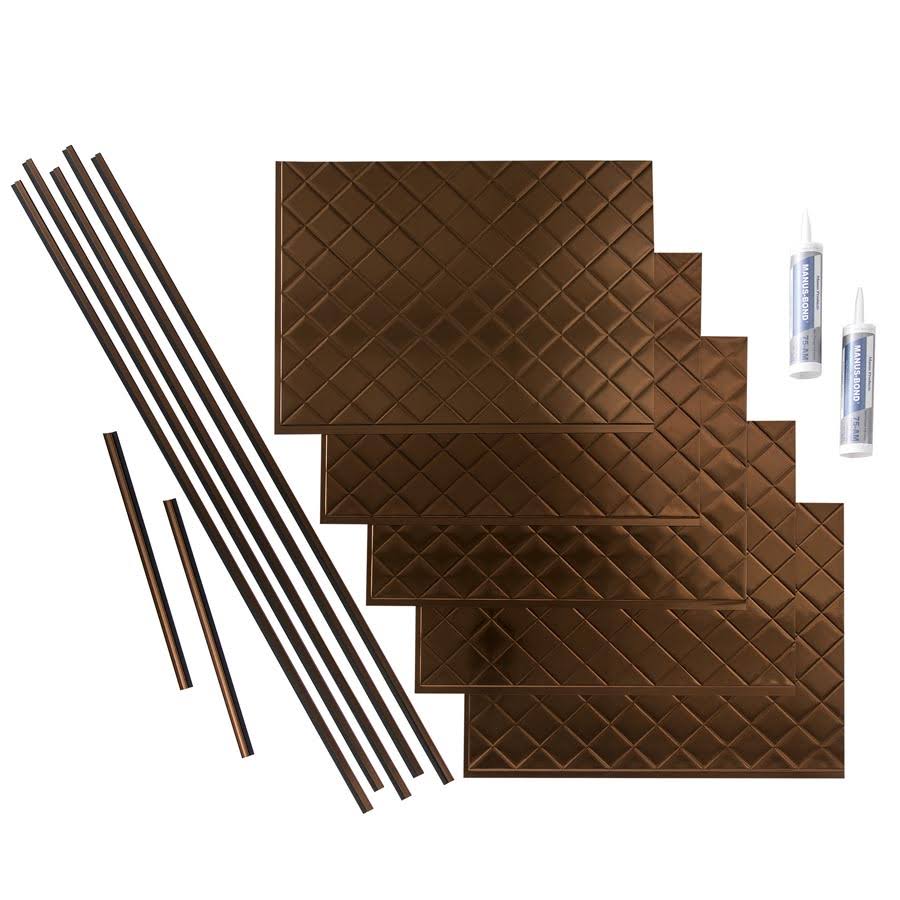 Quilted Oil-Rubbed Bronze Backsplash Kit Q6786