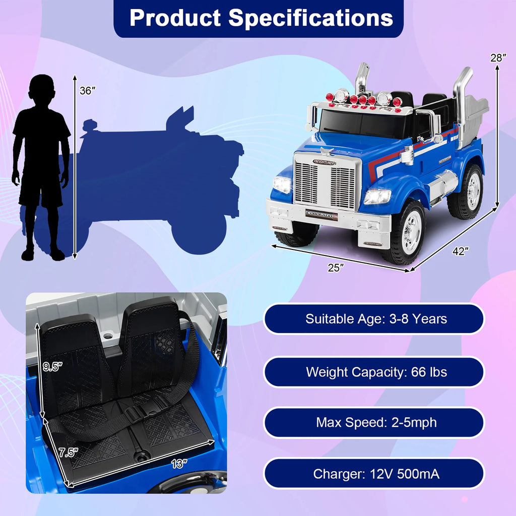 12V Kids Ride On Truck Car with Dump Box P477