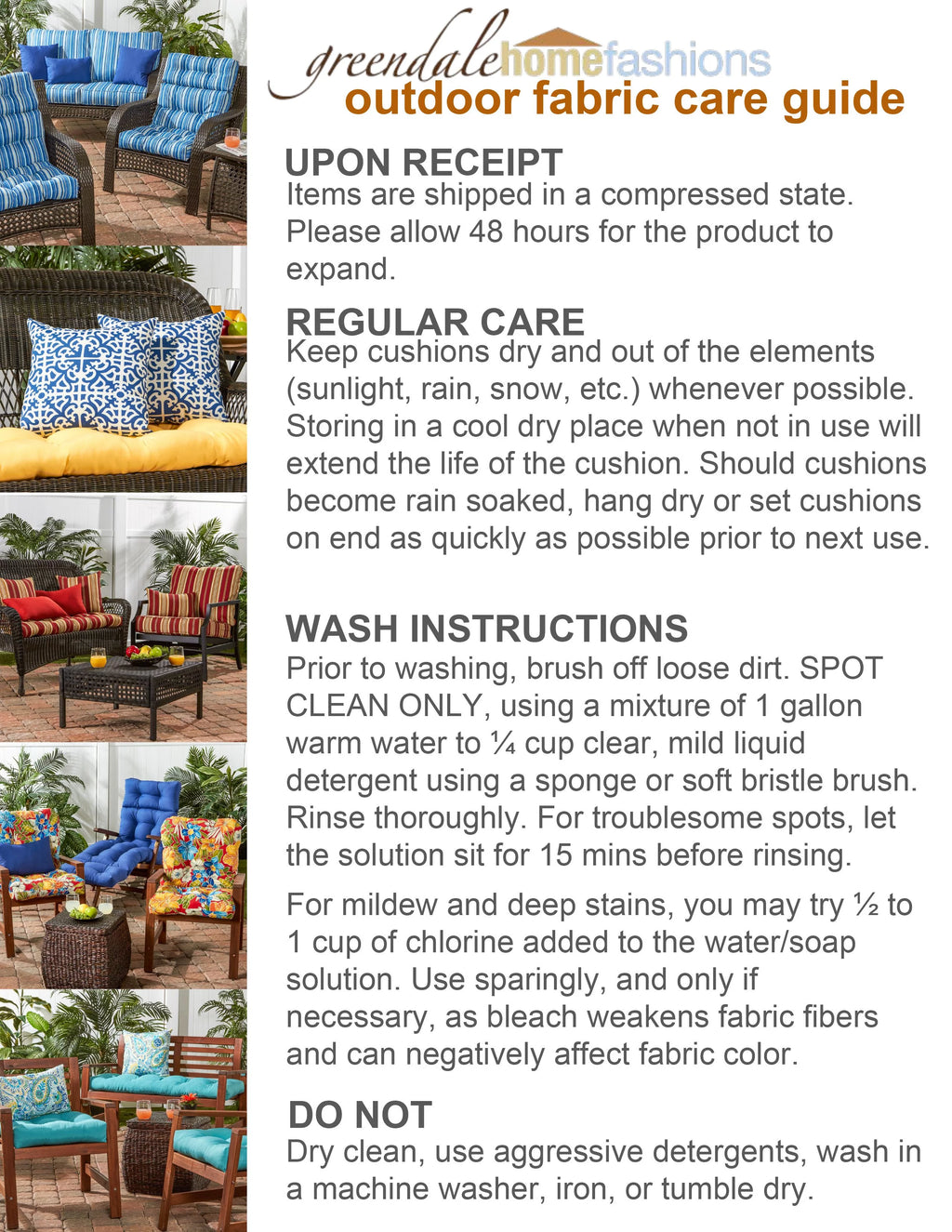 44 x 22 in. Outdoor High Back Chair Cushion Set of 2 B2956