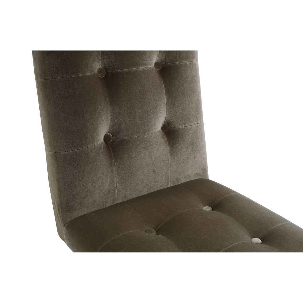 Taupe Velvet Dining Side Chair X61549