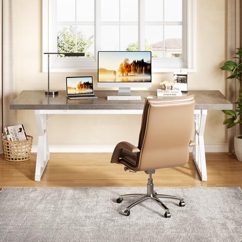 78.7 Inch Black Wooden Executive Desk X879