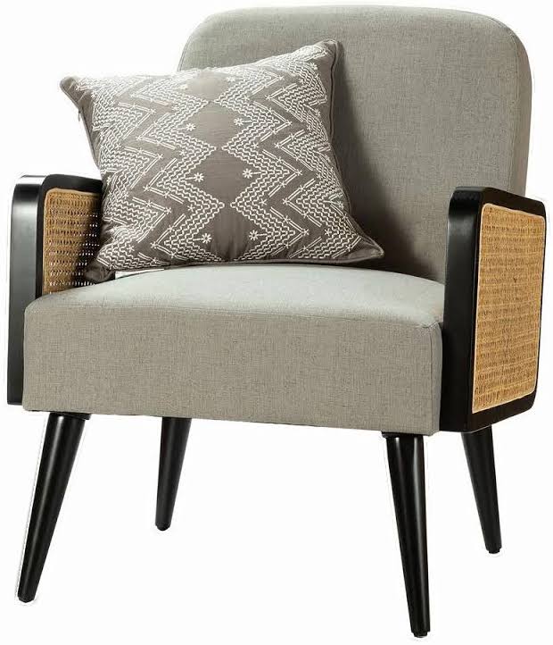 Grey Rattan Armchair V6375