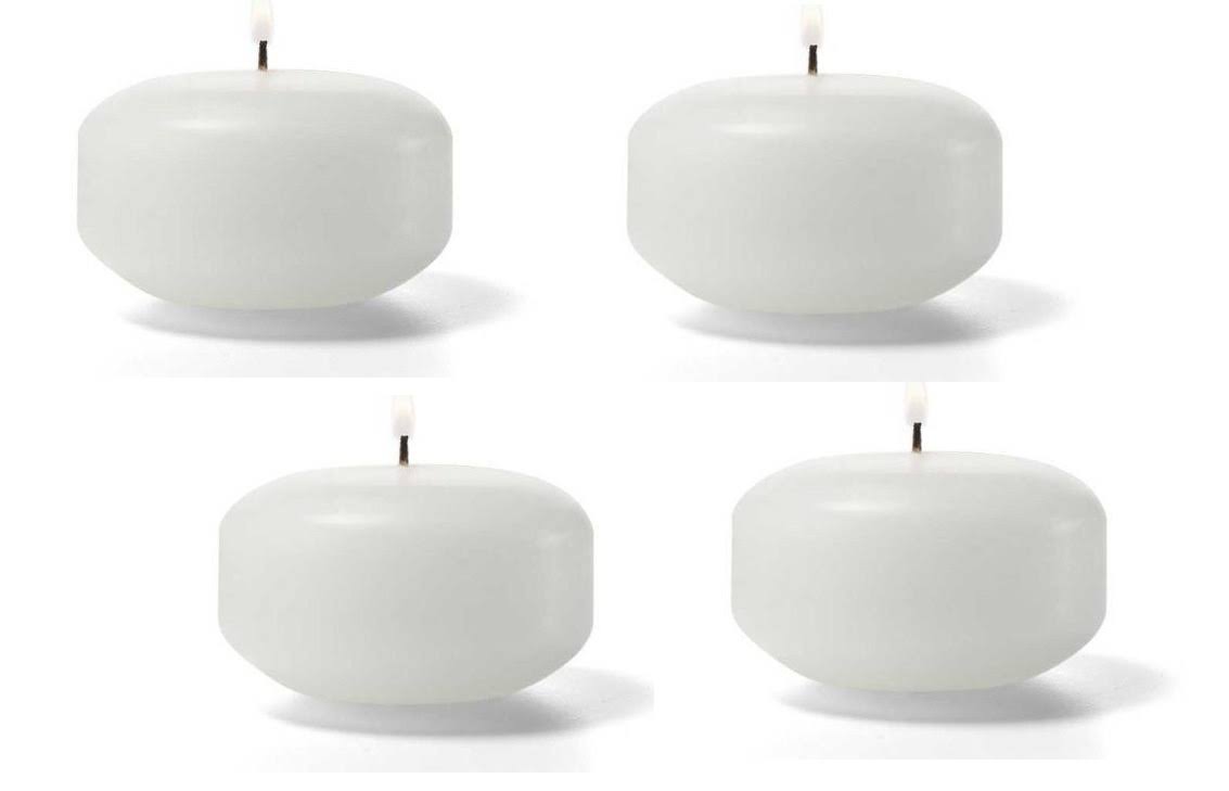 2 inch Small White Floating Candles - Case of 144 M516