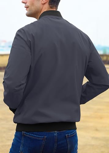 Men's Bomber Jacket Lightweight Full Zip Windbreaker G209