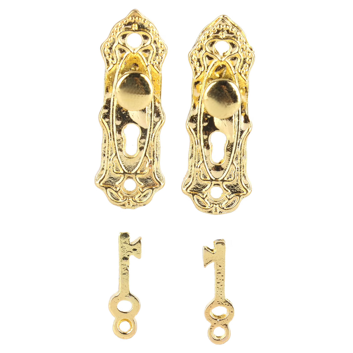 Metal Door Locks 2 Sets for Dollhouse Miniature T274470