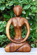 Wooden Handmade Abstract Yoga Sculpture Q97560