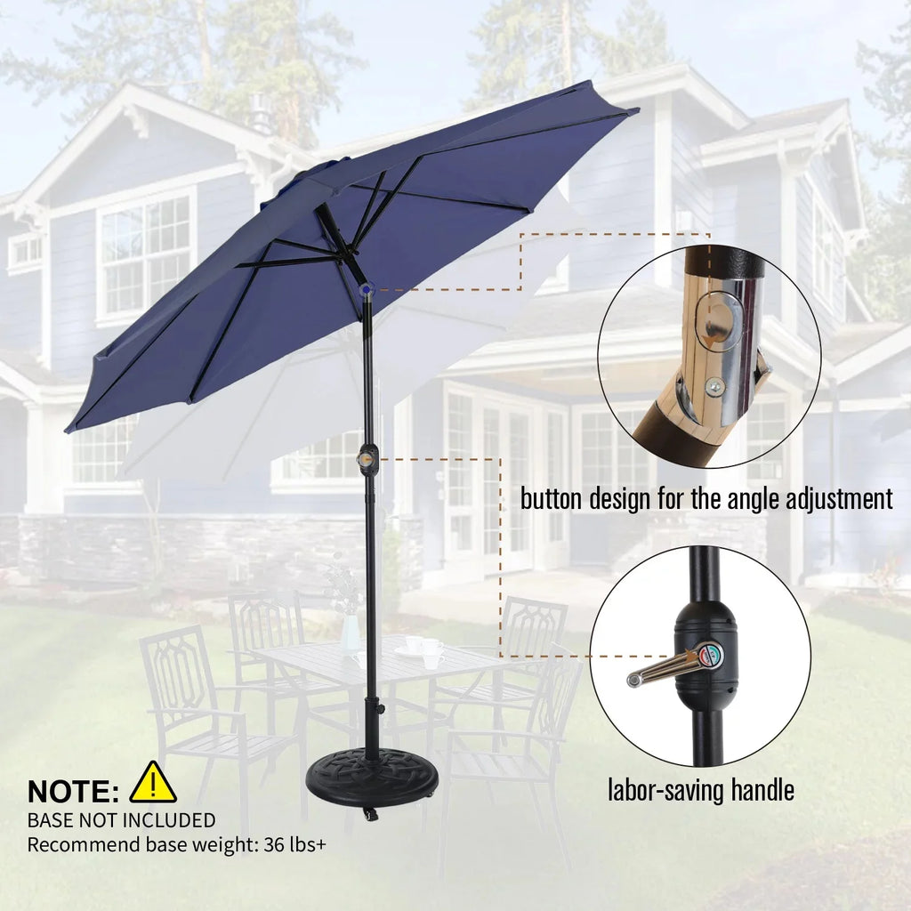 6-Piece Outdoor Patio Dining Set with 9 ft Umbrella H67736