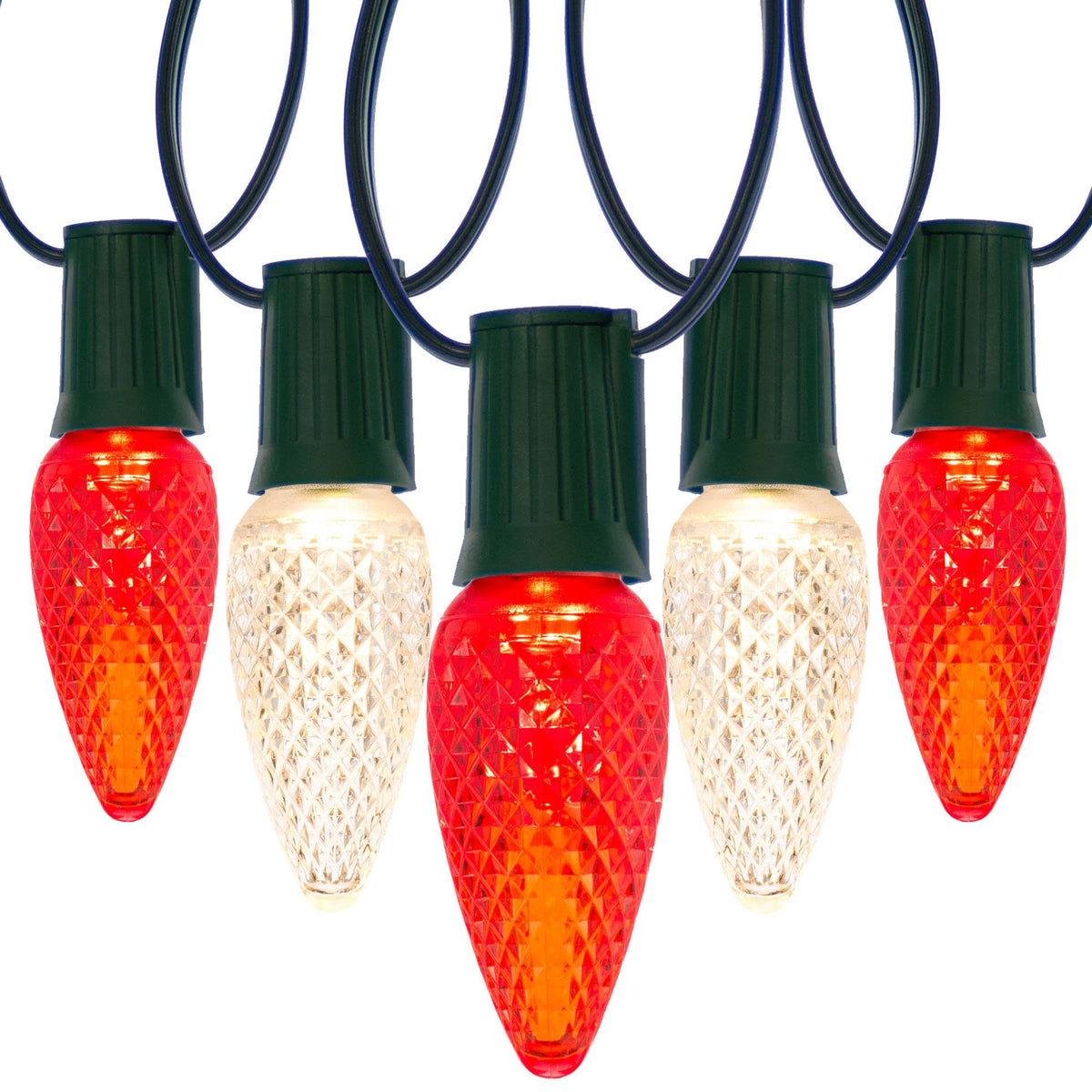 C9 LED Christmas Lights with Stringer Combo Candy Cane / 100 K3726
