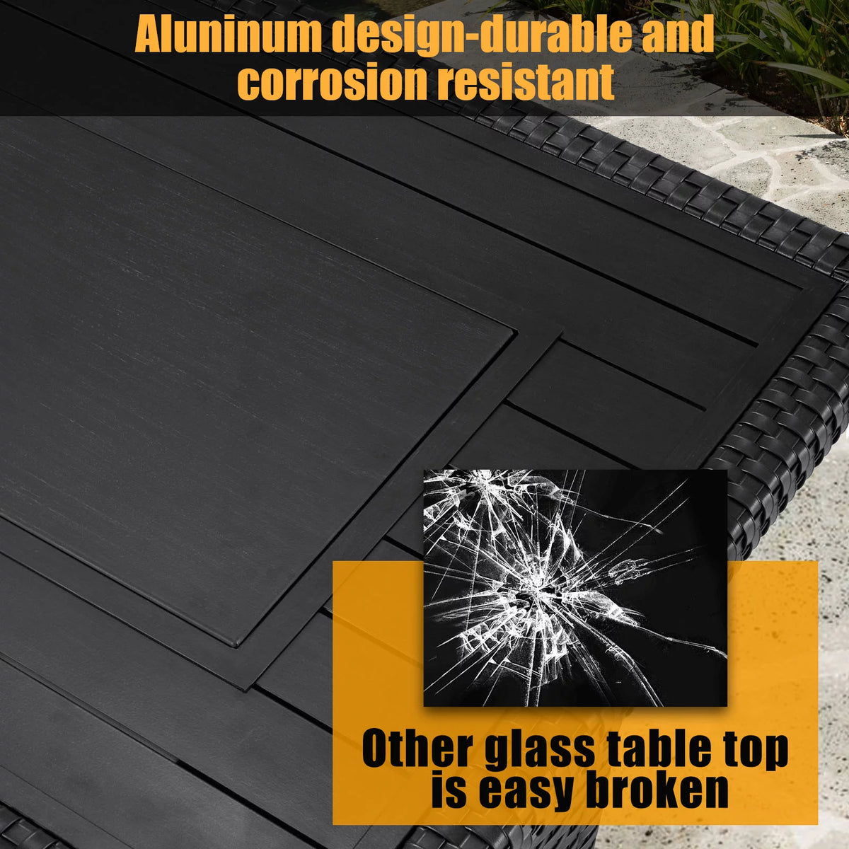 Aluminum Propane Fire Pit Table 44in 50,000 BTU Z87313