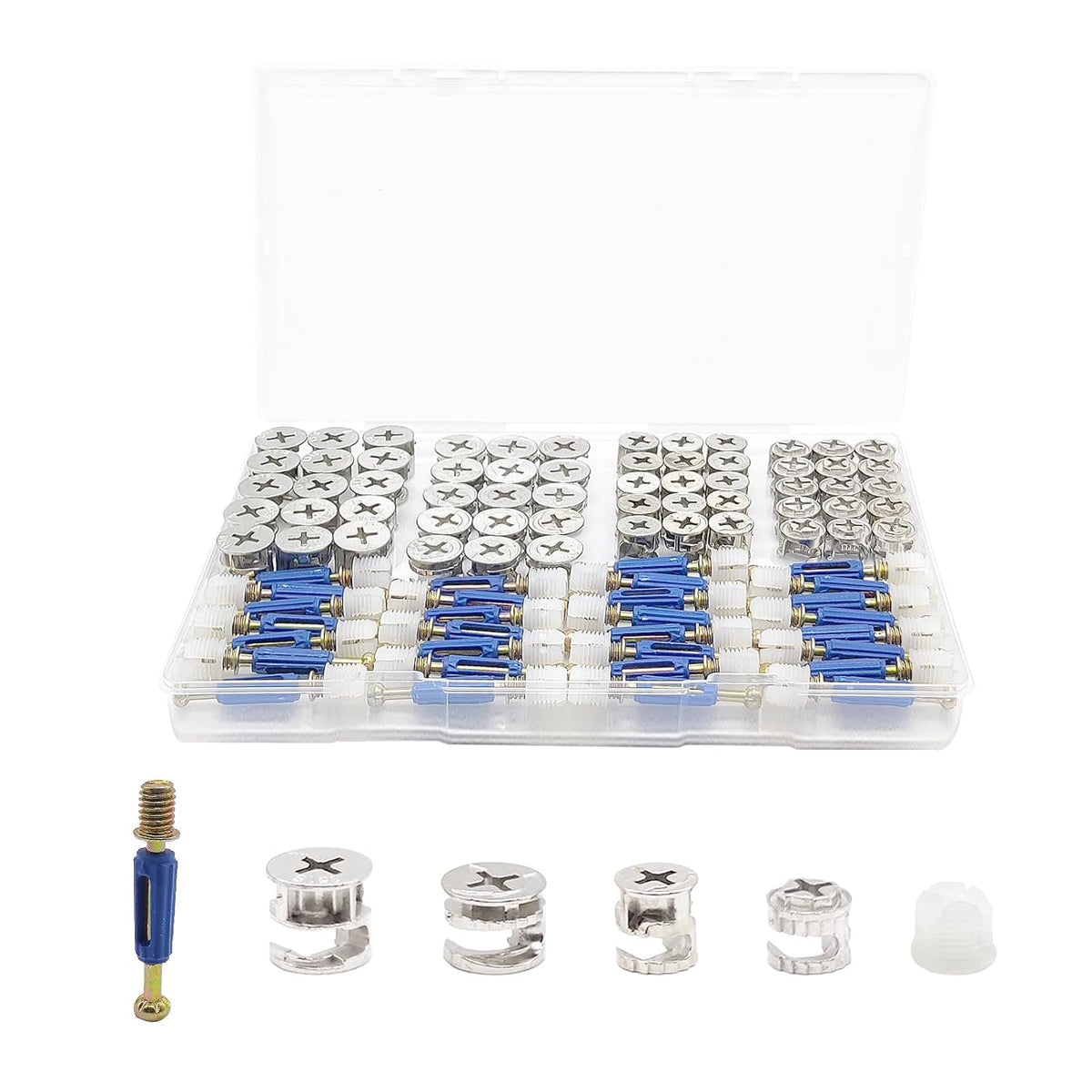 120Pcs 3 in 1 Cam Lock Fasteners A218