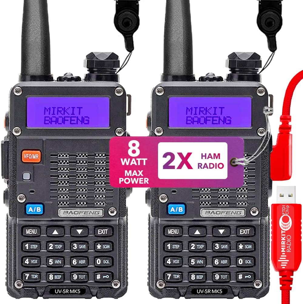 2X Ham Radios 8 Watt Max Power 1800 mAh Battery E494925