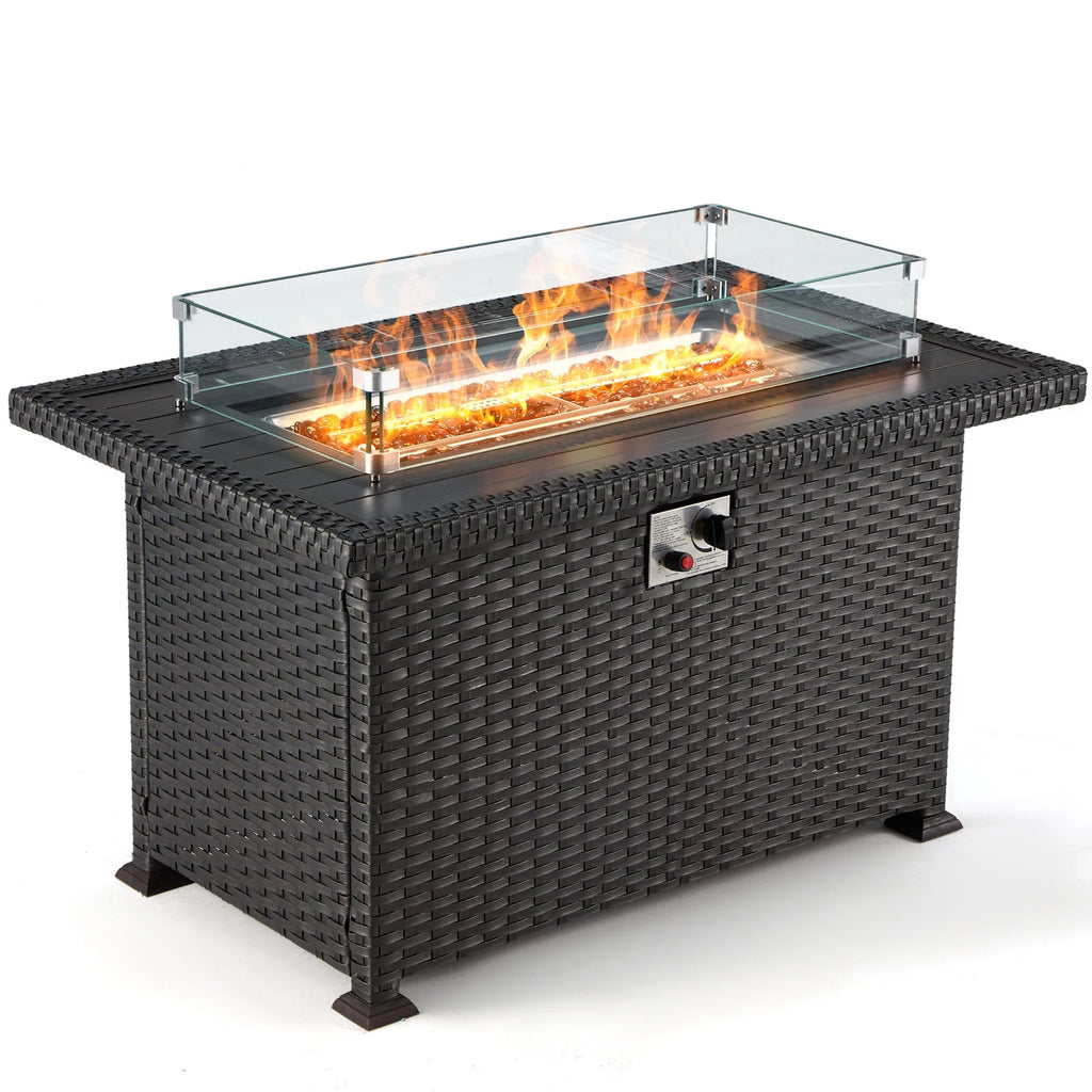 Aluminum Propane Fire Pit Table 44in 50,000 BTU Z87313