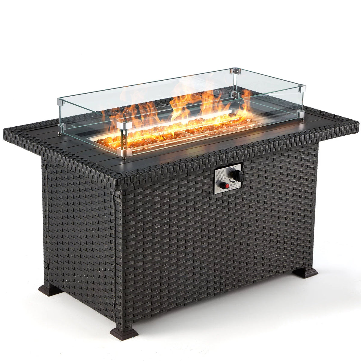 Aluminum Propane Fire Pit Table 44in 50,000 BTU Z87313