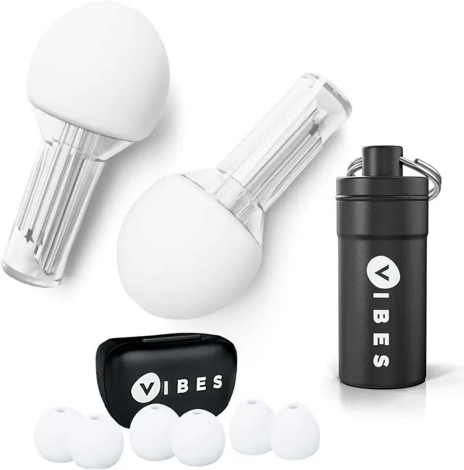Clear Noise Reduction Ear Plugs with Keychain Case I823