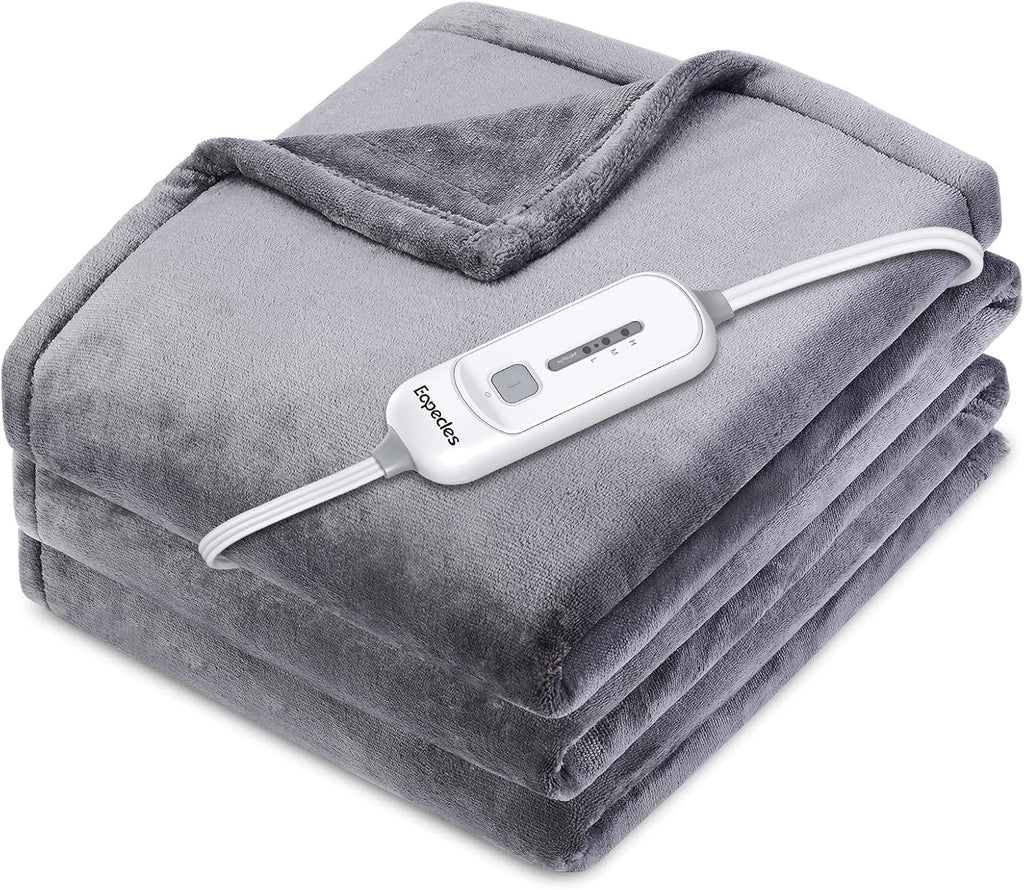 Pink 50x60 Inch Reversible Flannel Heated Throw T741