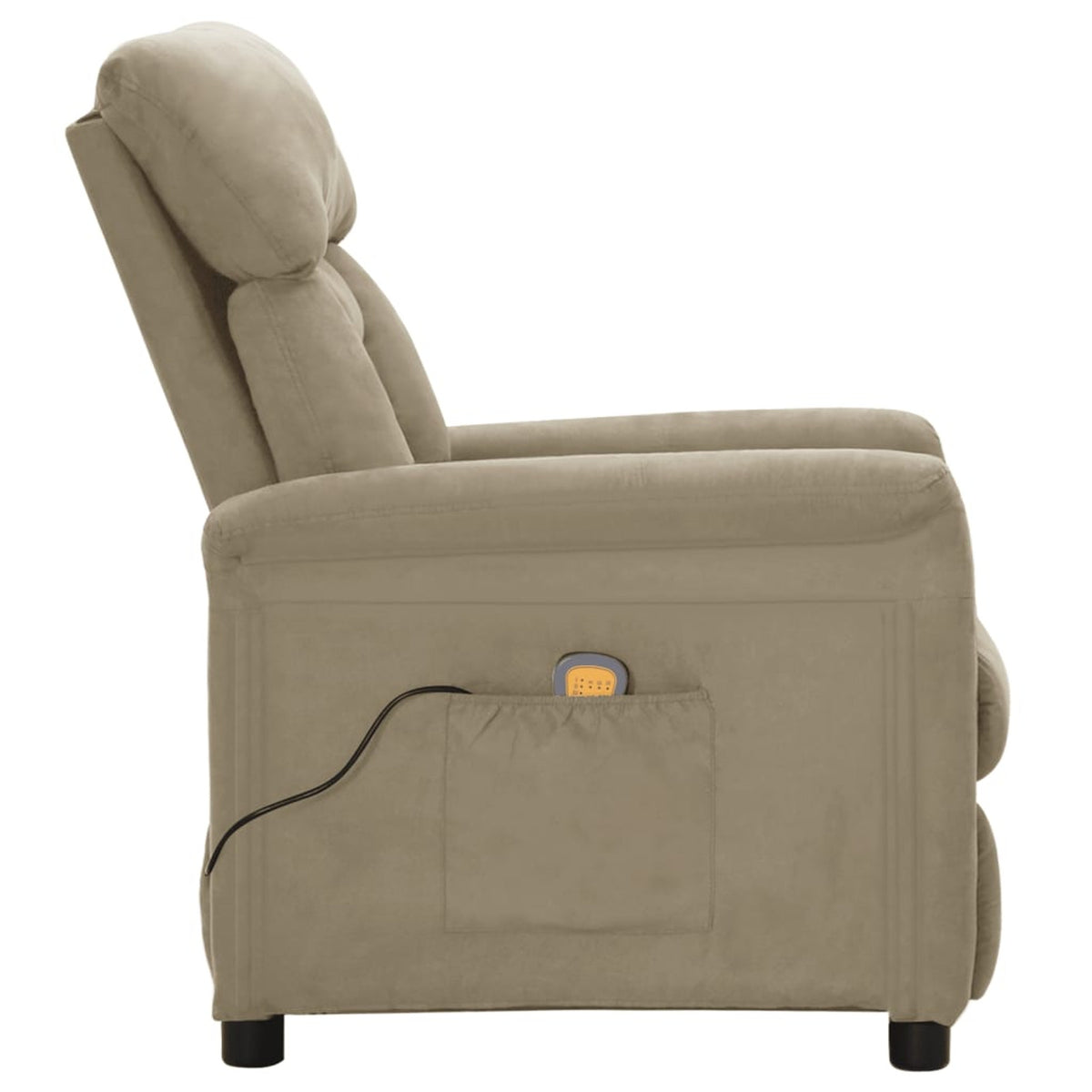 Electric Massage Recliner Faux Leather Sofa Chair with Adjustable Footrest and Side Pocket Z847